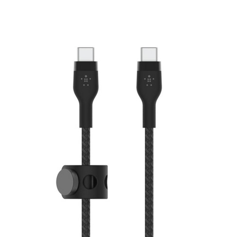 Belkin BoostCharge Pro Flex USB-C Cable with USB-C Connector 6.6' Cable +  Strap - Black