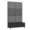 1 Piece Classic Louver Shaped Iron Black Planting Box with Climbing Frame - 3 of 4