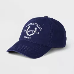 Women's Equestrian Baseball Hat - Navy Blue