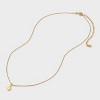 14K Gold Plated Round Initial Pendant Necklace - A New Day™ - 3 of 4