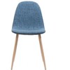 Lyngins Modern Elegant Armless Dining Chairs Set of 2, Upholstered Kitchen Chairs with Iron Wood-Finish Legs, Living Room Chairs for Dining Table - 3 of 4
