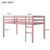 NicBex Non-Toxic Rubberwood Twin Size Loft Bed for Kids&Teens,Space-Saving Bed Platform with Guardrails,Strength Slats&Ladder,200lbs Max - 3 of 4