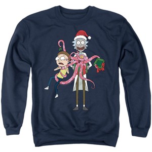 Men's Rick And Morty Christmas, Merry Rickmat Gift For Morty Crewneck Sweatshirt - 1 of 4