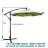 CAVINAS 10 FT Patio Umbrella with LED Light and Crank,8 Ribs Market Patio Umbrella with Cross Base for Backyard,Poolside,Deck - 3 of 4