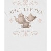 Rerun Island Women's Spill The Tea Short Sleeve Oversized Graphic Cotton T-Shirt - 2 of 3