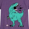 Girls' - Instant Message - Trex Ice Cream Fitted Short Sleeve Graphic T-Shirt - 2 of 4