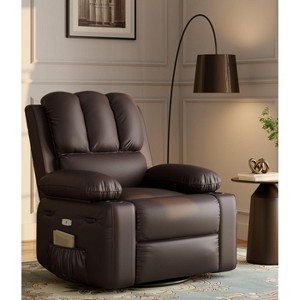 Oversized Electric Recliner Chair-Massage & Heat, 360¡ã Swivel, Remote Control & Cup Holder - Perfect for Living Room, Bedroom, and Nursery - 1 of 4