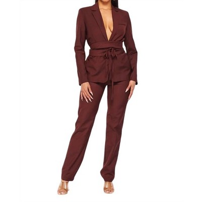 Women's Solid Jacket and Pants Set - RIVIR