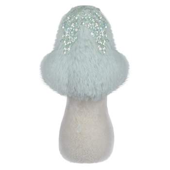 Northlight 7.5-Inch Light Green Tabletop Christmas Mushroom with Sequins