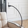 3-in-1 Adjustable Chaise Lounge with Side Table, Phone Holder&Cup box, Convertible Sofa Bed Sleeper Chair Accent Chair, Beige/Black/Blue-ModernLuxe - 3 of 4