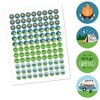 Big Dot of Happiness Happy Camper - Camping Baby Shower or Birthday Party Round Candy Sticker Favors - Labels Fits Chocolate Candy (1 sheet of 108) - 2 of 4