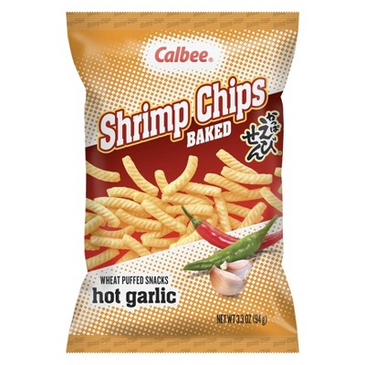 Calbee Hot Garlic Flavor Shrimp Chips - 3.3oz
