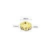 Unique Bargains Rhinestone Small Round Bulk Glass Spacer Beads for Jewelry Making Gold 0.31" 100 Pcs - 2 of 4
