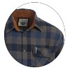 Gioberti Men's Long Sleeve Brushed Flannel Plaid Checkered Shirt with Corduroy Contrast - 3 of 4