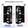 Tall Bathroom Storage Cabinet with Adjustable Shelves, Side Hooks, Freestanding Organizer with Anti-Tip Design, Black/White - ModernLuxe - 4 of 4