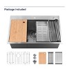 DOMETOUR Stainless Steel Kitchen Sink, 33″x22″ Single Bowl, Overmount Handmade Sink in Brushed, with Cutting Board, Colander, Grid, LS-SSBR01 - 2 of 4