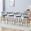 Infurnic Patio Counter and Bar Stools Soft 4 Peice Set, Capacity for Kitchen Island Dining Casual Seating in Living Room, Light Gray, 20.4"*15"*34.6" - 2 of 4