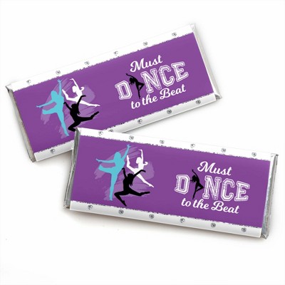 Big Dot of Happiness Must Dance to the Beat - Dance - Candy Bar Wrapper Dance Party or Birthday Party Favors - Set of 24