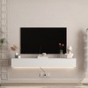 KTMBDW 69" Floating TV Stand with Power Outlets, Modern Wall Mounted Media Console Shelf with Doors, Entertainment Center for Living Room, Bedroom - 2 of 4