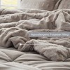 Madison Park King/California King Margot Solid Faux Fur Comforter Mini Set Gray - 4 of 4