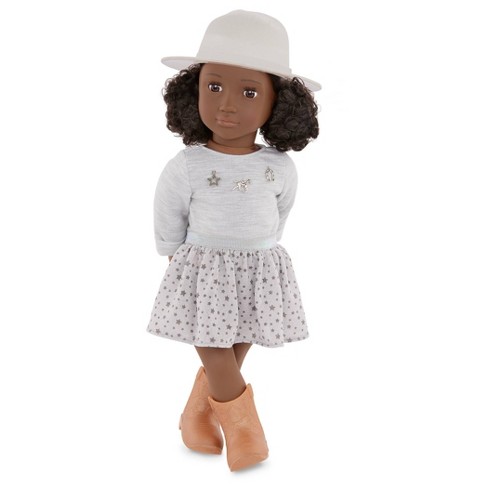 Our Generation Victoria 18'' Fashion Doll Brim Hat & Country Outfit with  Sweater Charms