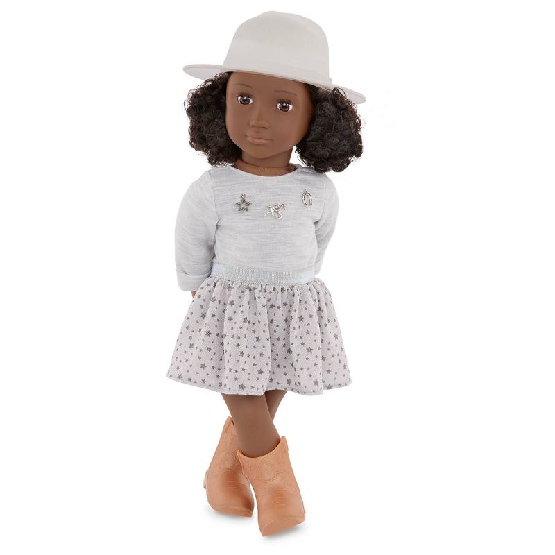 Our Generation Victoria 18&#39;&#39; Fashion Doll Brim Hat &#38; Country Outfit with Sweater Charms, 1 of 6