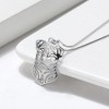 Pug Dog Sterling Silver Pendant Necklace Earrings Set Womens Ginger Lyne Collection - 2 of 4