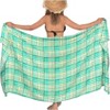 LA LEELA Women's Bikini Skirt Beachwear Sarong Coverups Swim Cover Up Summer Wraps Swimwear Beach Wrap Skirts for Women One Size Green,Check - 2 of 4