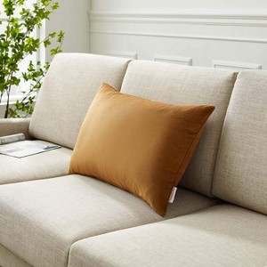 Modway Enhance 24 Lumbar Performance Velvet Throw Pillow - 1 of 4