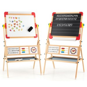 Safstar 3-in-1 Wooden Art Easel for Kids Double Sided Easel w/ Drawing Paper Roll - 1 of 4