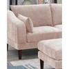 TiramisuBest Beautiful Blush Pink One Arm Chair Morgan Fabric 1pc Chair Pillow Soft Cushion Wood Legs Living Room Furniture - 2 of 4