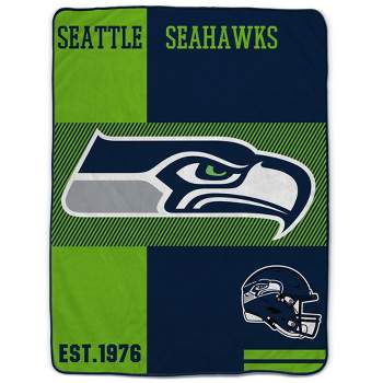 NFL Seattle Seahawks Logo Divide Flannel Fleece Blanket