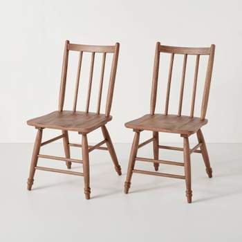 2pk Vintage Windsor Dining Chairs - Aged Oak - Hearth & Hand™ with Magnolia