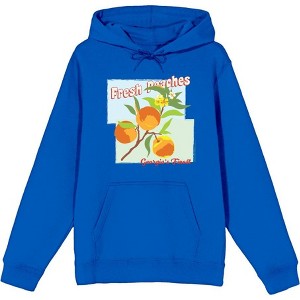 Natural World Fresh Peaches Georgia's Finest Adult Long Sleeve Hoodie - 1 of 2
