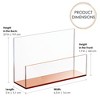 Acrylic Clear Mail Holder Countertop Mail Organizer with Metallic Rose Gold Base for Desk Envelope Holder & Letter Holder for Home & Office - Elavain - 2 of 4