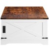 VYNXARIA Coffee Table, Multi-functional Lifting Dining Table Coffee Table, Living Room Home Table, Modern Coffee Table 90CM, Vintage White - 3 of 4
