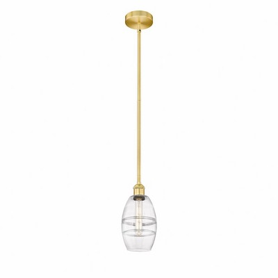 Vaz - 1 Light Stem Hung Mini Pendant In Industrial Style-7.63 Inches Tall and 5.88 Inches Wide