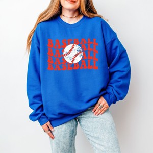 Simply Sage Market Red Baseball Stacked Sweatshirt - 1 of 4