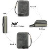 Leather Credit Card Holder Wallet for Women RFID Blocking Large Capacity Bifold Zipper Card Case Organizer with Wristlet 24 Slots,Gray - 3 of 4