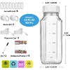 Reusable Glass Milk Bottles with Screw Lids, 8 Pack 16 Oz Jars with Pour Spouts - 4 of 4
