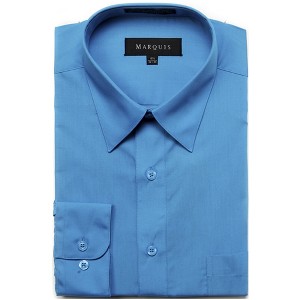 Classic Regular Fit Long Sleeve Point Collar Dress Shirt - 1 of 4