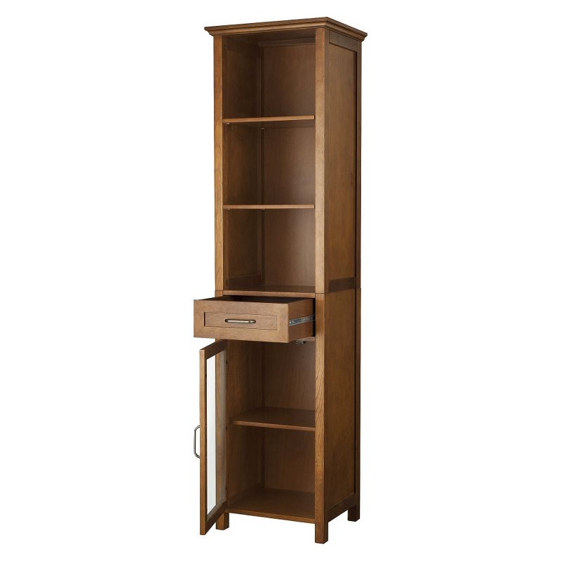Avery Linen Cabinet with One Drawer Oil Oak Brown - Elegant Home Fashions, 4 of 13