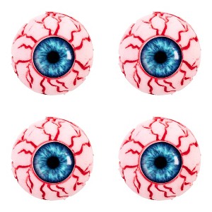Northlight Set of 4 Bloodshot Eyeballs Halloween Decorations 2" - 1 of 4