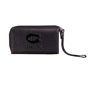 Evergreen NHL Montreal Canadiens Black Leather Women's Wristlet Wallet Officially Licensed with Gift Box - 1 of 1
