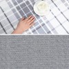 Washable Geometric Plaid Bedroom Rug, Non Slip Non Shedding Carpet, Modern Foldable Low Pile Floor Cover, Stain Resistant Hallway Mat - 3 of 4