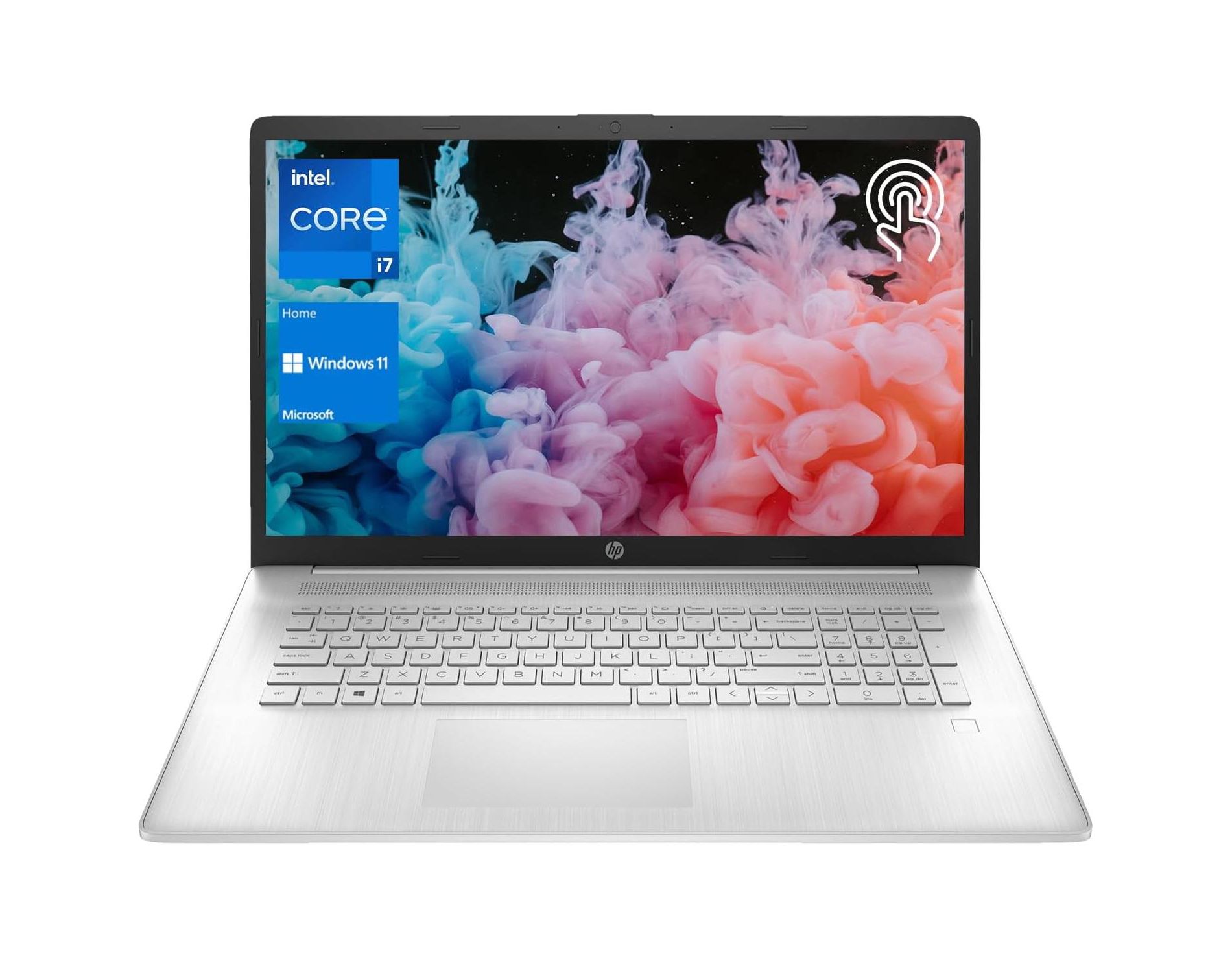 HP Essential 17t-cn300 Laptop – 17.3" HD+ Touch, i7-1355U, 64GB RAM, 2TB SSD, Iris Xe Graphics, Wi-Fi 6, Windows 11 Home, Silver