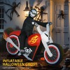NAYSAYE Halloween Inflatable Ghost Biker Outdoor Decoration Blow Up Yard Decor for Garden Lawn and Holiday Party, Black and Red, 70.8"*25.5"*47.3" - 4 of 4