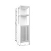 NicBex 52" Bamboo Linen Tower,Bathroom Storage Cabinet with Shelves & Door,Freestanding Storage Cabinet for Bathroom,Bedroom & Living Room - 3 of 4
