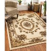 Well Woven Pastoral Medallion French European Floral Formal Traditional Modern Classic Thick Soft Area Rug - 2 of 4