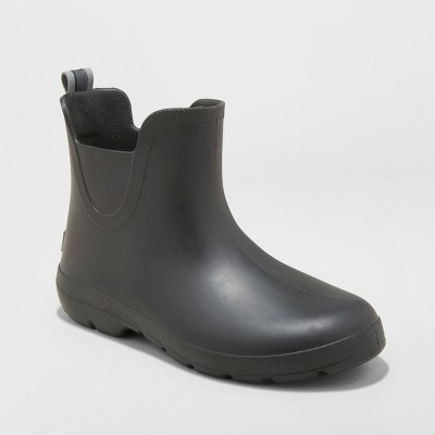 short black rain boots